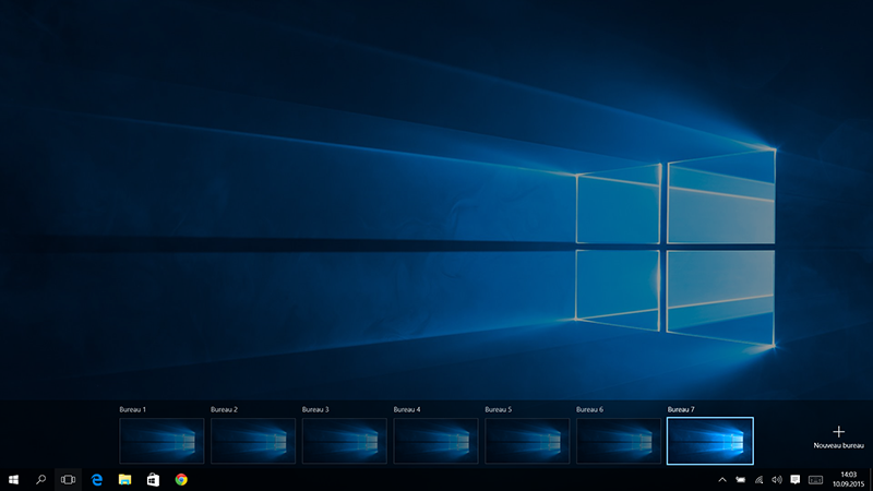 bureaux virtuels windows 10